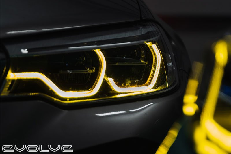 Motorsport+ CS Yellow Daytime Running Light LED Module Set - BMW F90 M5 - Evolve Automotive